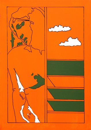 Tano FESTA (Roma 1938-11-02 Roma 1988-01-09) da Michelangelo 1978 acrilico su...