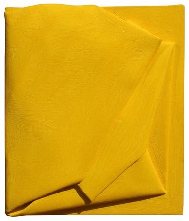 Cesare BERLINGERI (Cittanova 1948-03-06) Piccolo giallo piegato 2008 acrilico...