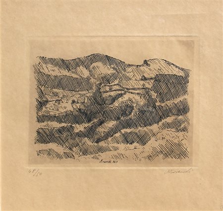 Giorgio MORANDI (Bologna 1890-07-20 Bologna 1964-06-18) Monti di Grizzana...