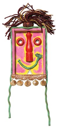 Enrico BAJ (Milano 1924-11-01 Vergiate 2003-06-16) Zambia mask 1994 Legni,...