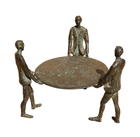 Roberto BARNI (Pistoia 1939-09-30) Atto muto 2002 bronzo cm. 19 x 25 x...