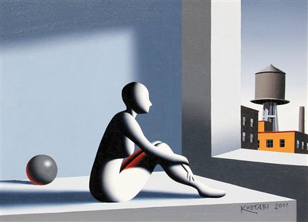 Mark KOSTABI (Los Angeles 1960-11-27) Sunday 2001 acrilico su tela cm. 45 x...