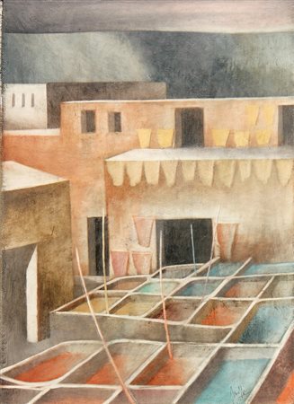 Marcello SCUFFI (Tizzana, 1948) La tintura delle pelli 1996 olio su tela cm....