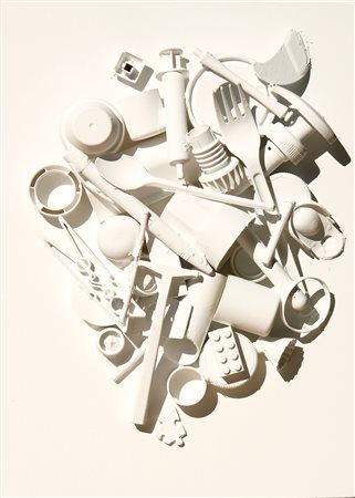 Caterina TOSONI (Milano, 1961) White Island materiale plastico e acrilico su...