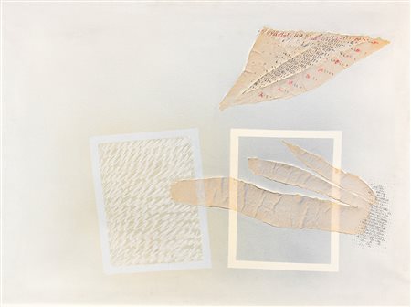 Agostino FERRARI (Milano 1938-11-09) Isola 1981 tecnica mista e collage su...
