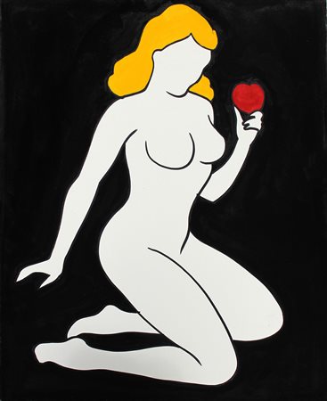 Marco LODOLA (Dorno 1955-04-04) Senza titolo olio su tela cm. 120 x 100Firma...