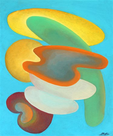 Giorgio BASFI Egosistema VIII 2018 olio su cartone telato cm. 50 x 35Firma...