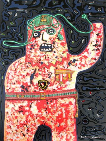 Enrico BAJ (Milano 1924-11-01 Vergiate 2003-06-16) Assaltatore serigrafia e...