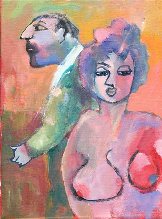 Mino MACCARI (Siena 1898-11-24 Roma 1989-06-16) Senza titolo olio su tela cm....