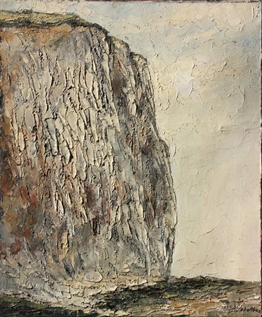 Paolo VALLORZ (Caldes, 1931) Scogliera a Ault 1968 olio su tela cm. 73 x...