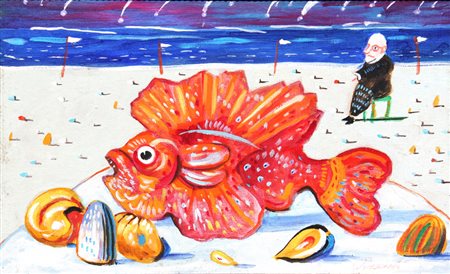 Antonio POSSENTI (Lucca 1932-12-11 Lucca, 2016) Senza titolo olio su cartone...