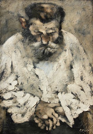 Paolo VALLORZ (Caldes, 1931) Georges il barbone 1967 olio su tela cm. 55 x...