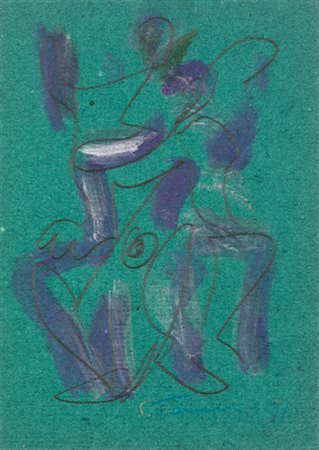 STEFANO TONELLI (1957)Senza Titolo, 1991Lotto unico composto da 9 tecniche...