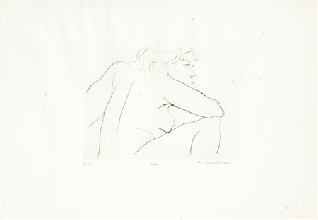 ROMANO CONVERSANO (1920-2010)EvaIncisioneLastra cm 18x24,5Foglio cm...