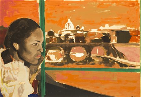 UGO ATTARDI (1923-2006)Senza TitoloSerigrafia su lastracm 50x70Firma e...