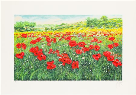 FRANCO AZZINARI (1949)Senza TitoloSerigrafiacm 69x98Firma e numerazione...