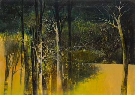 TIZIANO BERTACCO (1951)Bosco Olio su telacm 50x70Firma al fronteFirma, titolo...