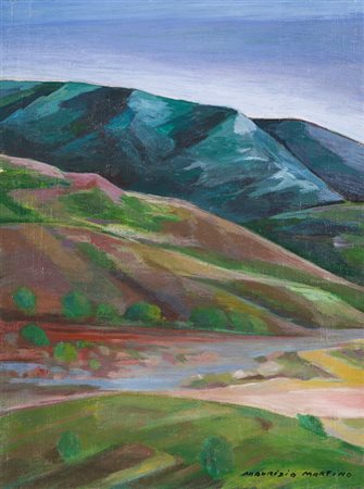 MAURIZIO MARTINO (1954)Verso Oriente, 1997Olio su telacm 40x30x1,5Firma al...