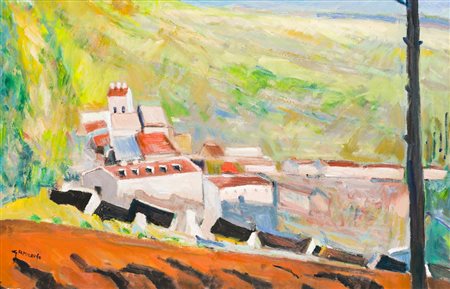 GIUSEPPE AMORUSO (1935)Case in collinaOlio su telacm 40x60Firma al...