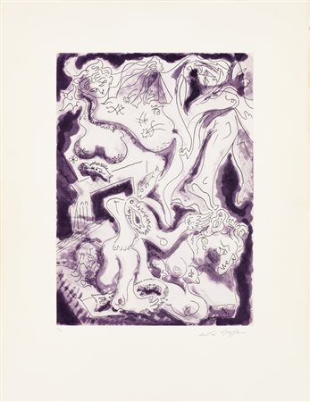 ANDRÉ MASSON (1896-1987)Senza TitoloAcquaforteLastra cm 39x28Foglio cm...