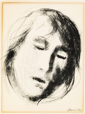 GIACOMO MANZÙ (1908-1991)Senza TitoloLitografiacm 32,5x25Firma a matita al...