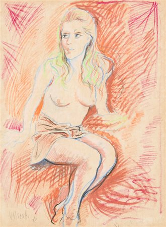 GIGI VALSECCHI (1934)Senza Titolo, 1972Pastelli su cartacm 47,5x34,5Firma e...