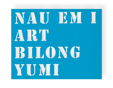 LAWRENCE WEINER (1942)Senza TitoloStampa offset fustellata (stencil) e...