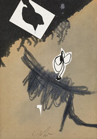 SERGIO DANGELO (1932)Tender Grapes, 1972Tecnica mista e collage su masonitecm...