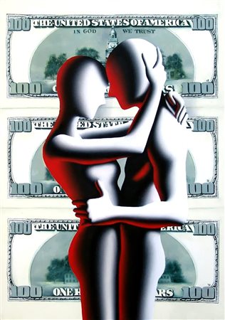Mark Kostabi 1960, Whittier (California) - [USA] All you need is love olio su...