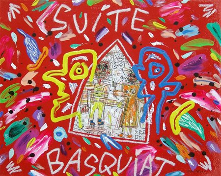Bruno Donzelli 1941, Napoli (Na) - [Italia] Suite Basquiat tecnica mista su...