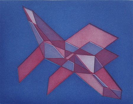 Achille Perilli 1927, Roma (Rm) - [Italia] Ippogrifo acquaforte acquatinta...