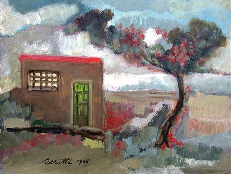 Mino Ceretti 1930, Milano (Mi) - [Italia] senza titolo olio su tavola 30x40...