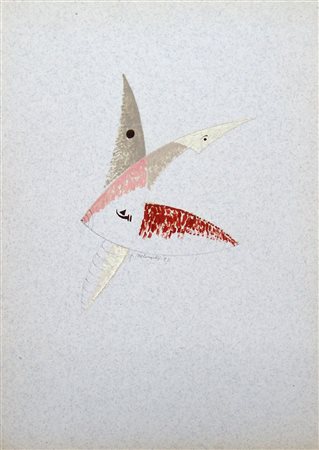 Meloniski 1943, Villacidro (Su) - [Italia] Amici del cielo olio su cartone...