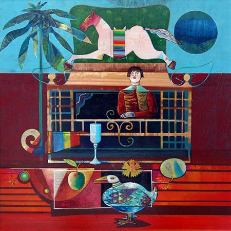 Luigi Rincicotti 1941, Fano (Pu) - [Italia] senza titolo olio su tela...