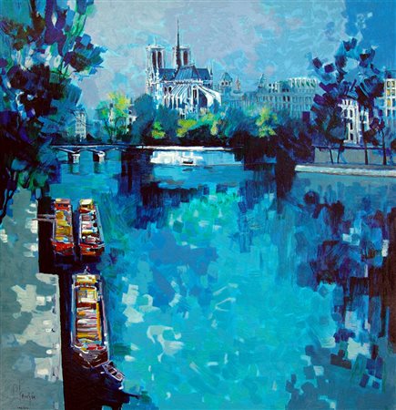 Claude Fauchère 1936, Parigi - [Francia] senza titolo litografia 70x70 cm es....