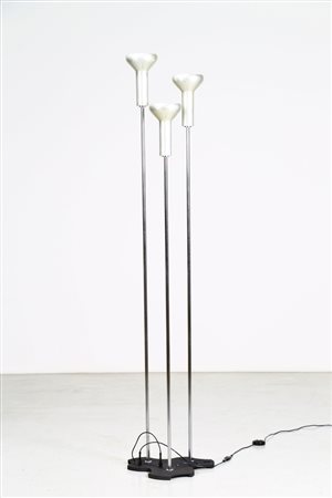 SARFATTI GINO (1912 - 1985) Tre lampade mod. 1073. -. . Metallo cromato,...