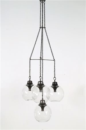 CACCIA DOMINIONI LUIGI (n. 1913) Lampada da soffitto, Grappolo mod. LS 10 ....