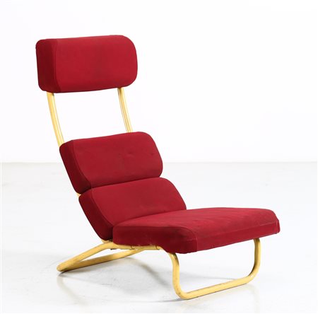 ANONIMO Poltrona. -. Cm 56,00 x 93,00 x 85,00. Metallo laccato e tessuto...