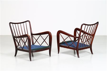 BUFFA PAOLO (1903 - 1970) Coppia di poltrone. -. Cm 67,00 x 77,00 x 80,00....