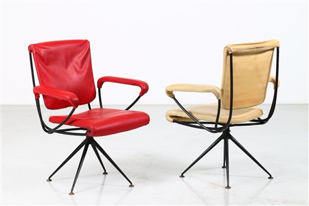 RINALDI GASTONE Coppia di poltroncine DU24. -. Cm 62,00 x 82,00 x 57,00....