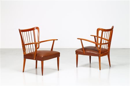 BUFFA PAOLO (1903 - 1970) Coppia di poltrone. -. Cm 57,00 x 84,00 x 65,00....