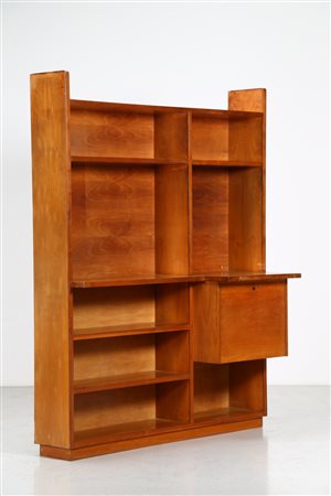 EDOARDO DETTI Libreria . -. Cm 168,00 x 217,50 x 61,00. Legno di noce biondo,...