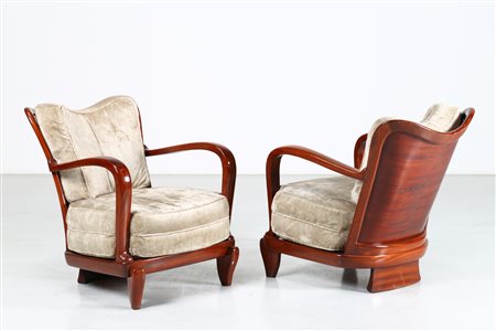 VALABREGA VITTORIO Coppia di poltrone, di quattro conosciute. -. Cm 66,00 x...