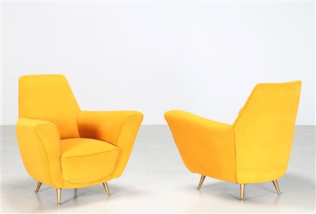 PARISI ICO (1916 - 1996) Attrib. Coppia di poltrone . -. Cm 90,00 x 85,00 x...