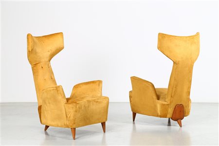 ZAVANELLA RENZO Coppia di poltrone. -. Cm 77,00 x 113,00 x 83,00. Legno di...