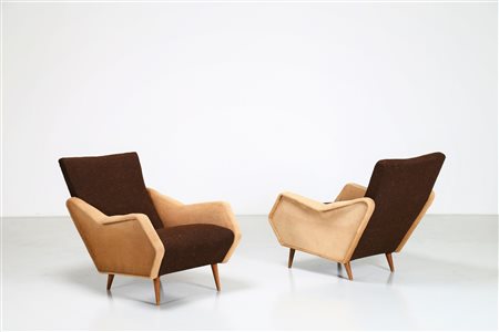 PONTI GIO' (1891 - 1979) Coppia di poltrone Distex. -. Cm 77,00 x 85,00 x...