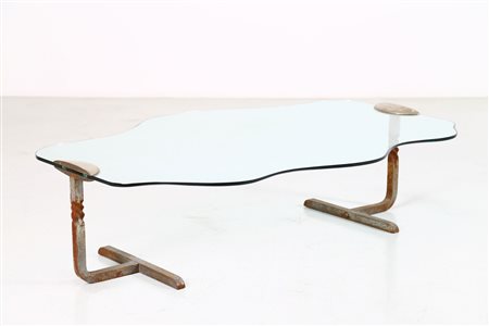 ANONIMO Tavolino da salotto. -. Cm 140,50 x 38,00 x 94,00. Ferro battuto...