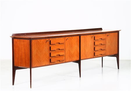 PARISI ICO (1916 - 1996) Credenza con falsi cassetti. -. Cm 300,00 x 97,00 x...