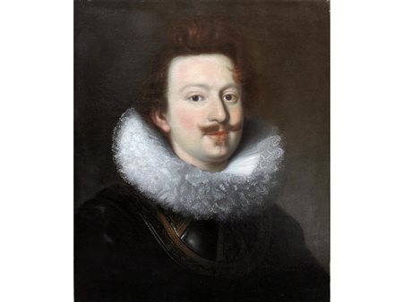 Scuola fiamminga Ritratto di Nobiluomo Epoca XVII secolo Olio su tela Misure:...