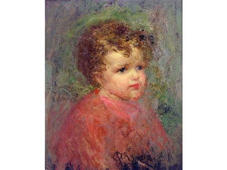 Attilio Andreoli (Chiari 1877 - Cavaglio Spoccia 1950) Ritratto di Bambino...